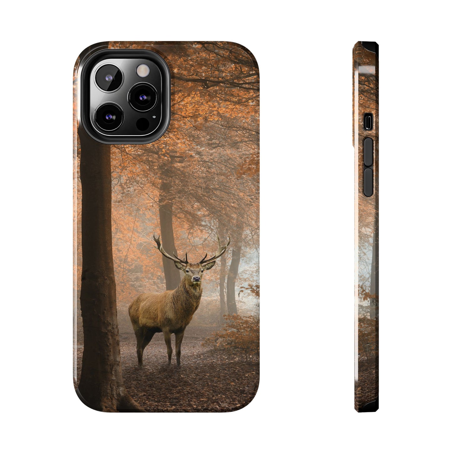 Nature-Inspired Tough Phone Case - Majestic Stag in Autumn Forest