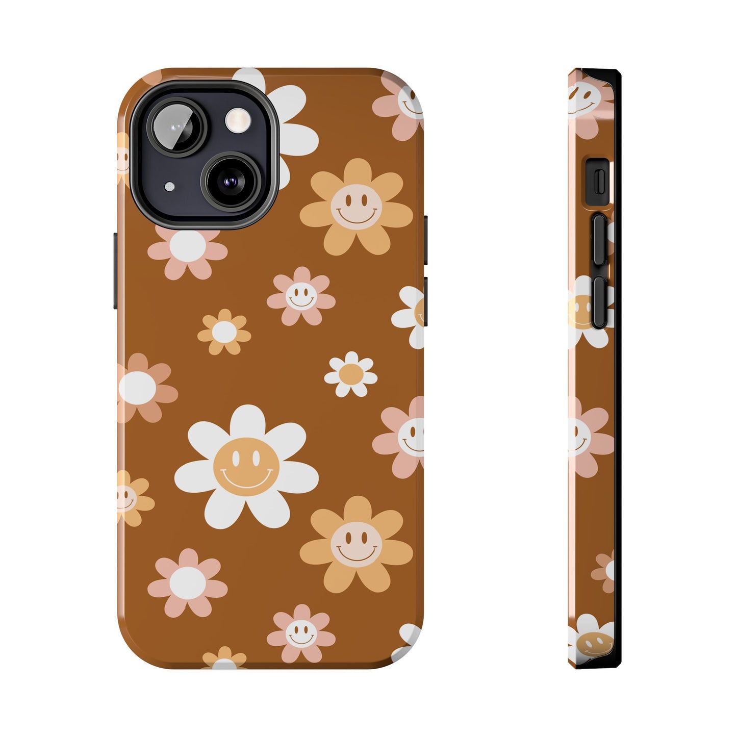 Smiley Flower Tough Phone Case - Cute Floral Design for Trendy Protection