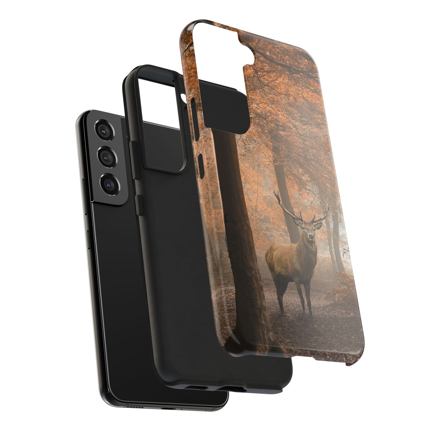 Nature-Inspired Tough Phone Case - Majestic Stag in Autumn Forest