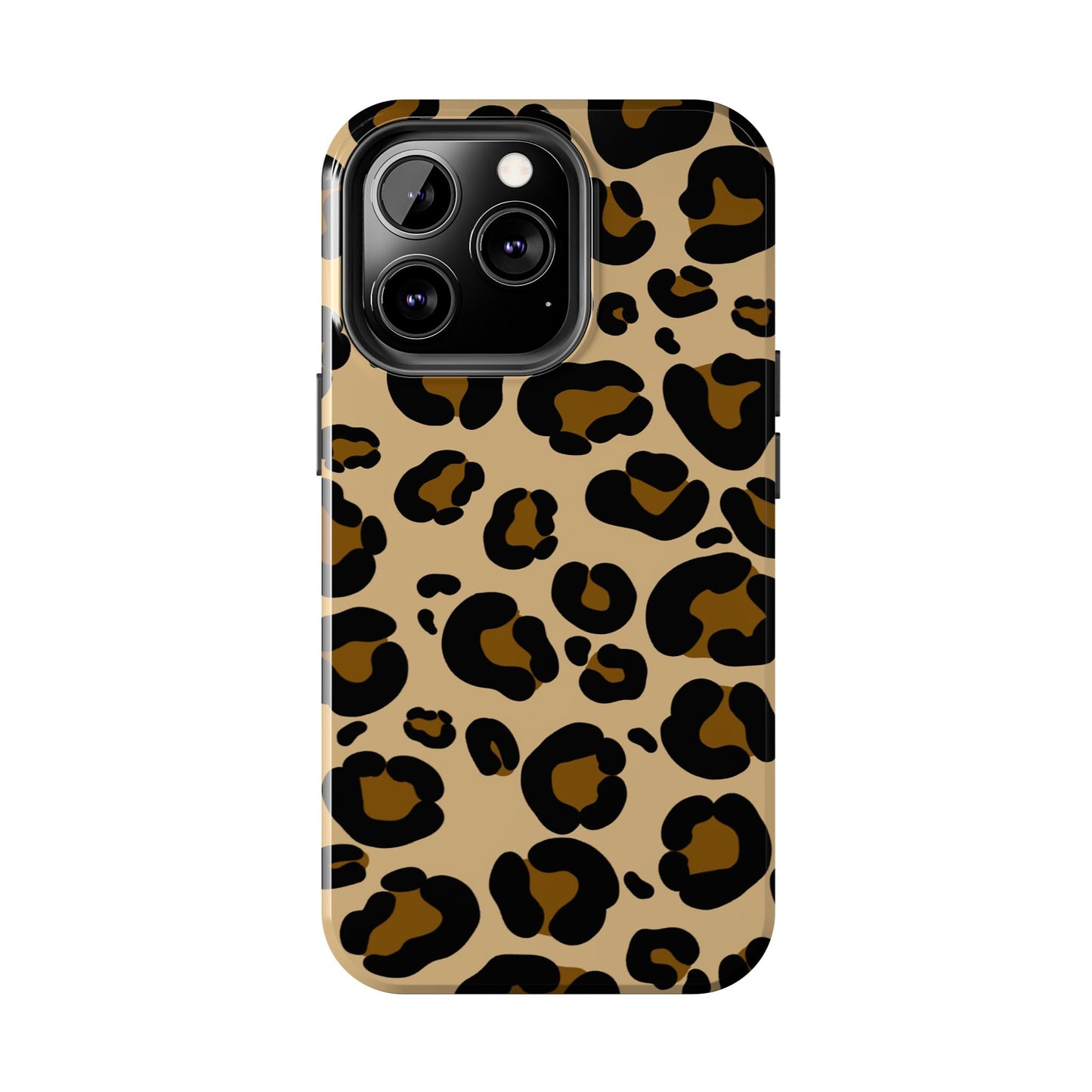 Chic Leopard Print Tough Phone Case - Durable Protection with Style