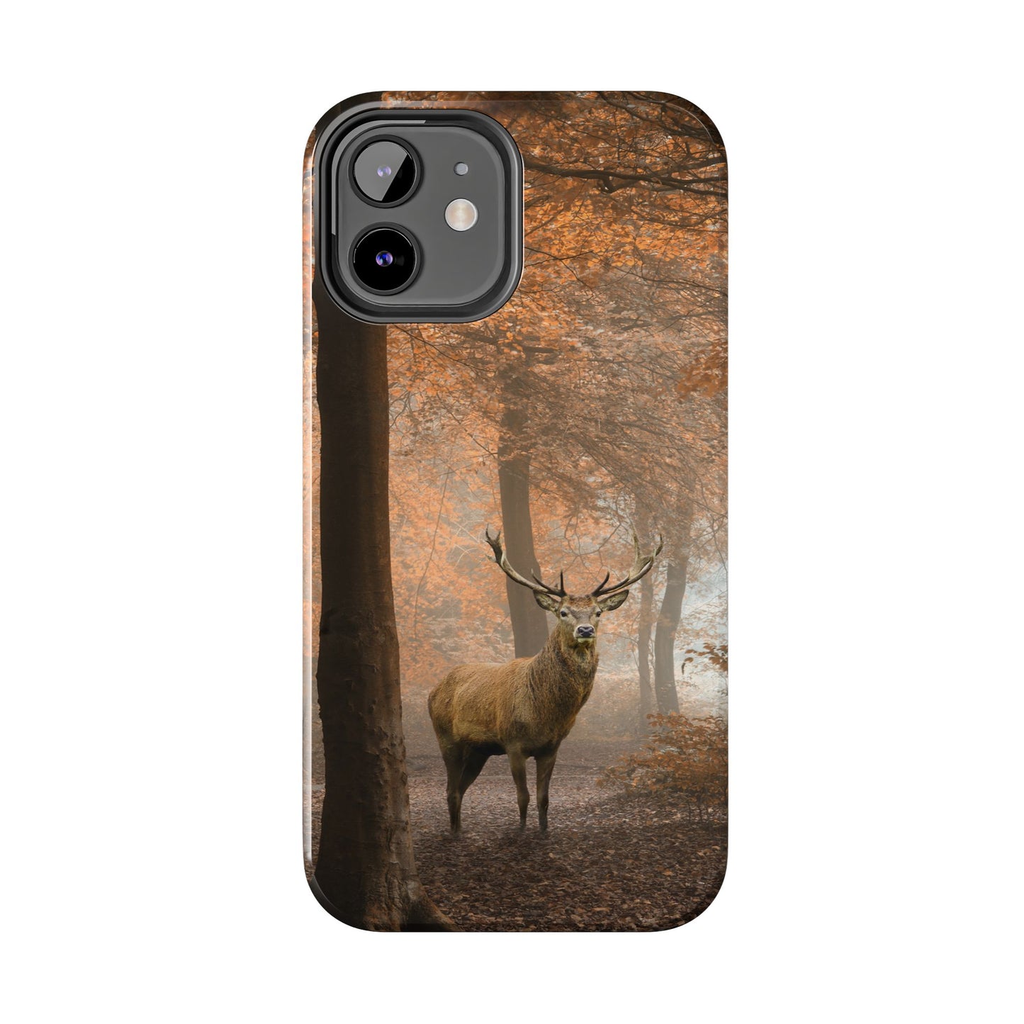 Nature-Inspired Tough Phone Case - Majestic Stag in Autumn Forest