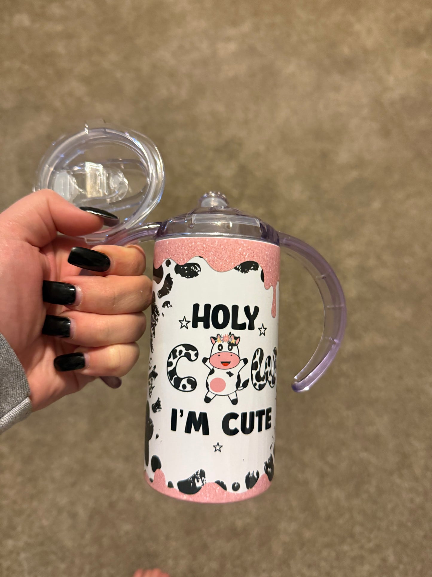 12 oz Holy Cow I’m Cute Sippy/Trainer