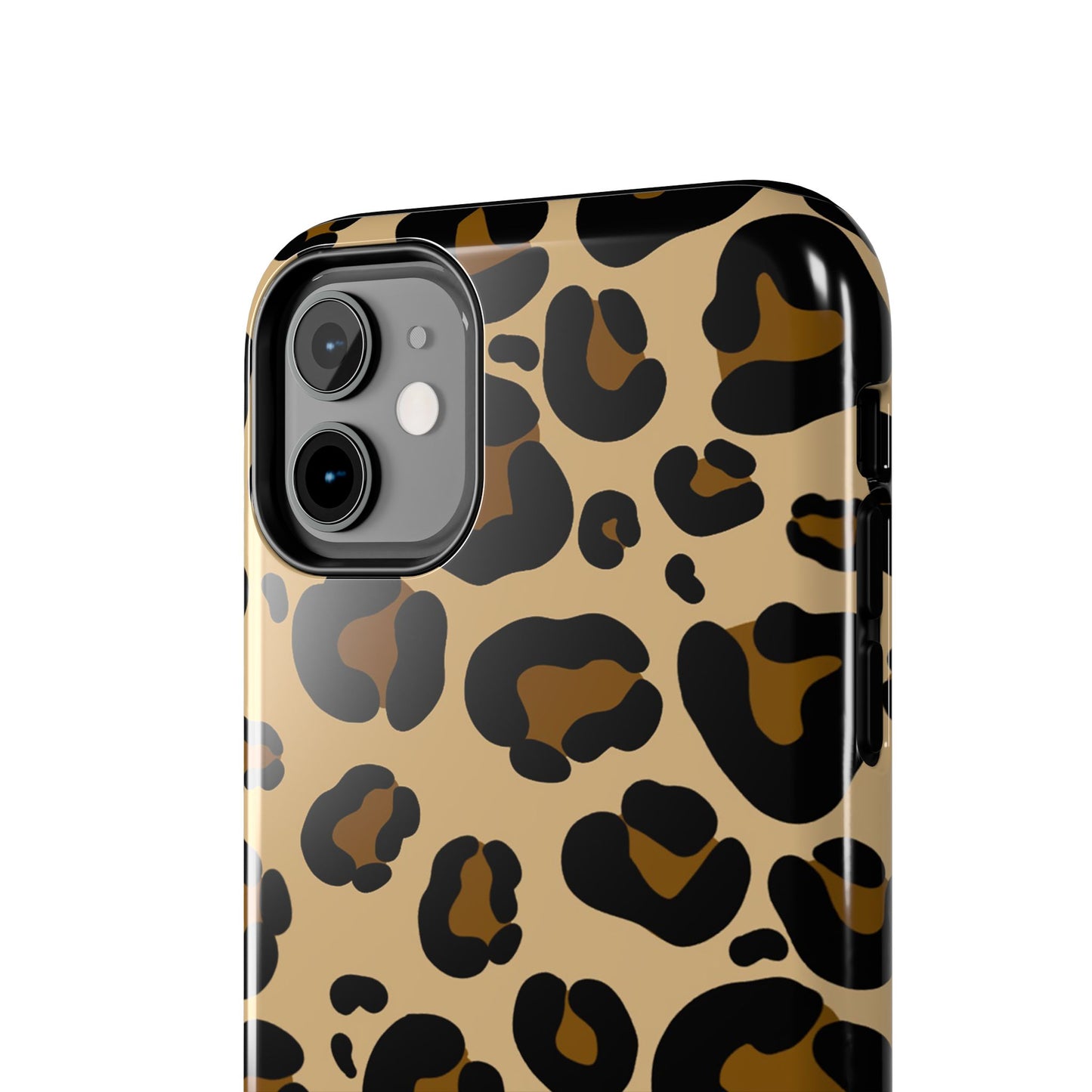 Chic Leopard Print Tough Phone Case - Durable Protection with Style