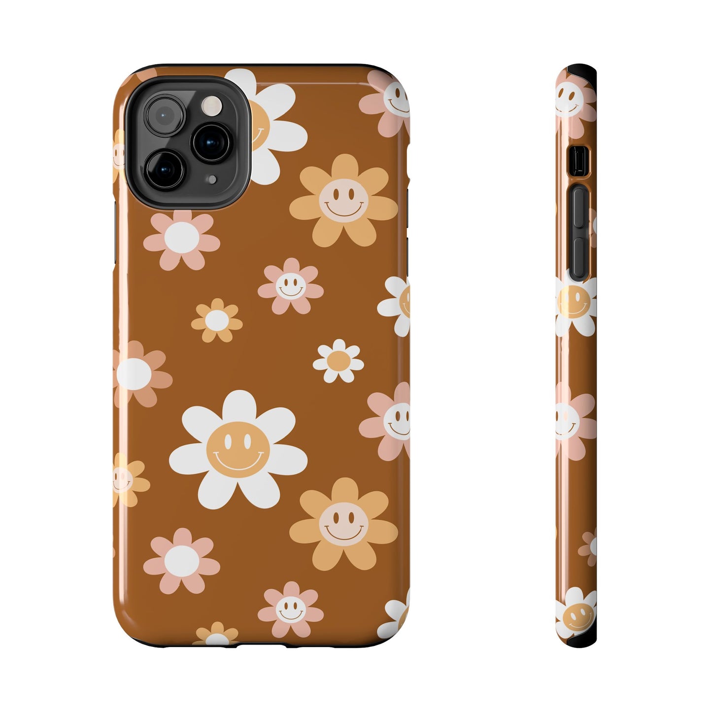 Smiley Flower Tough Phone Case - Cute Floral Design for Trendy Protection