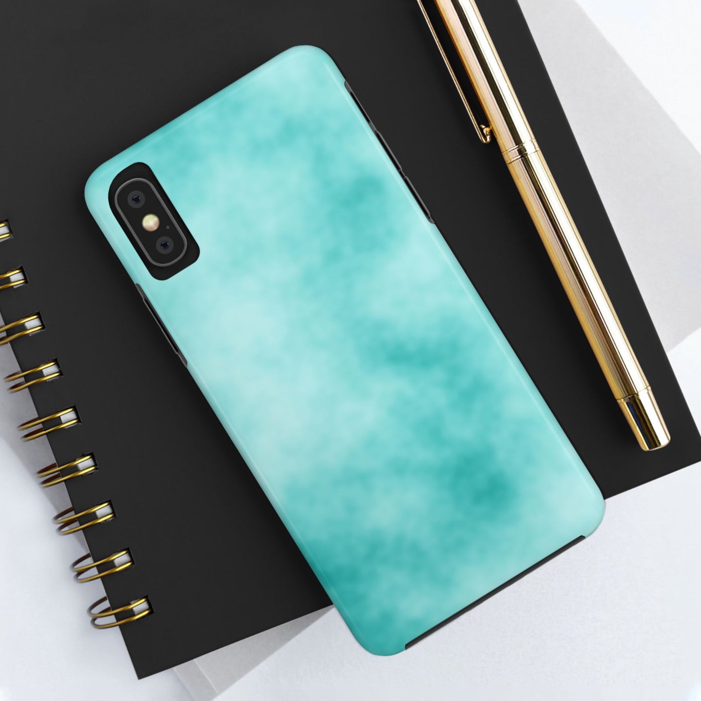 Vibrant Aqua Tough Phone Cases - Stylish & Durable Protection for Your Device