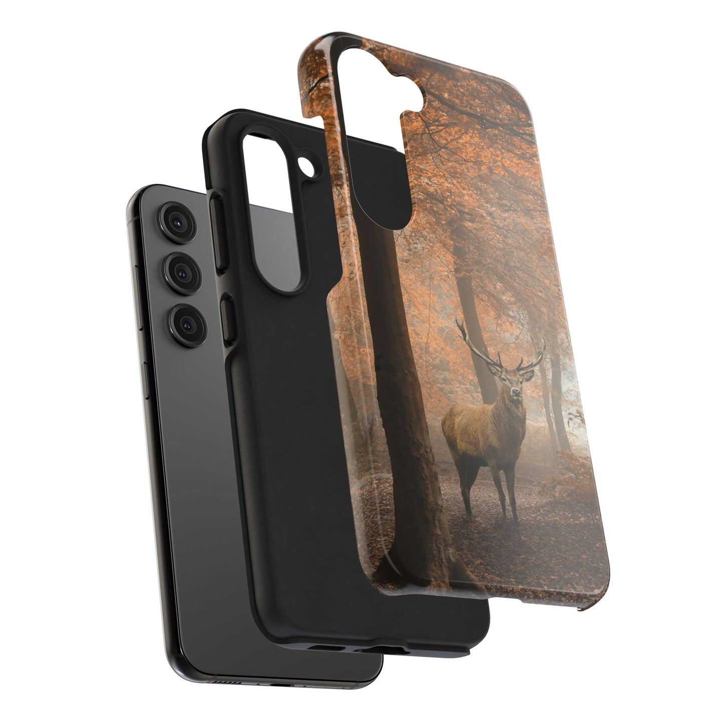 Nature-Inspired Tough Phone Case - Majestic Stag in Autumn Forest