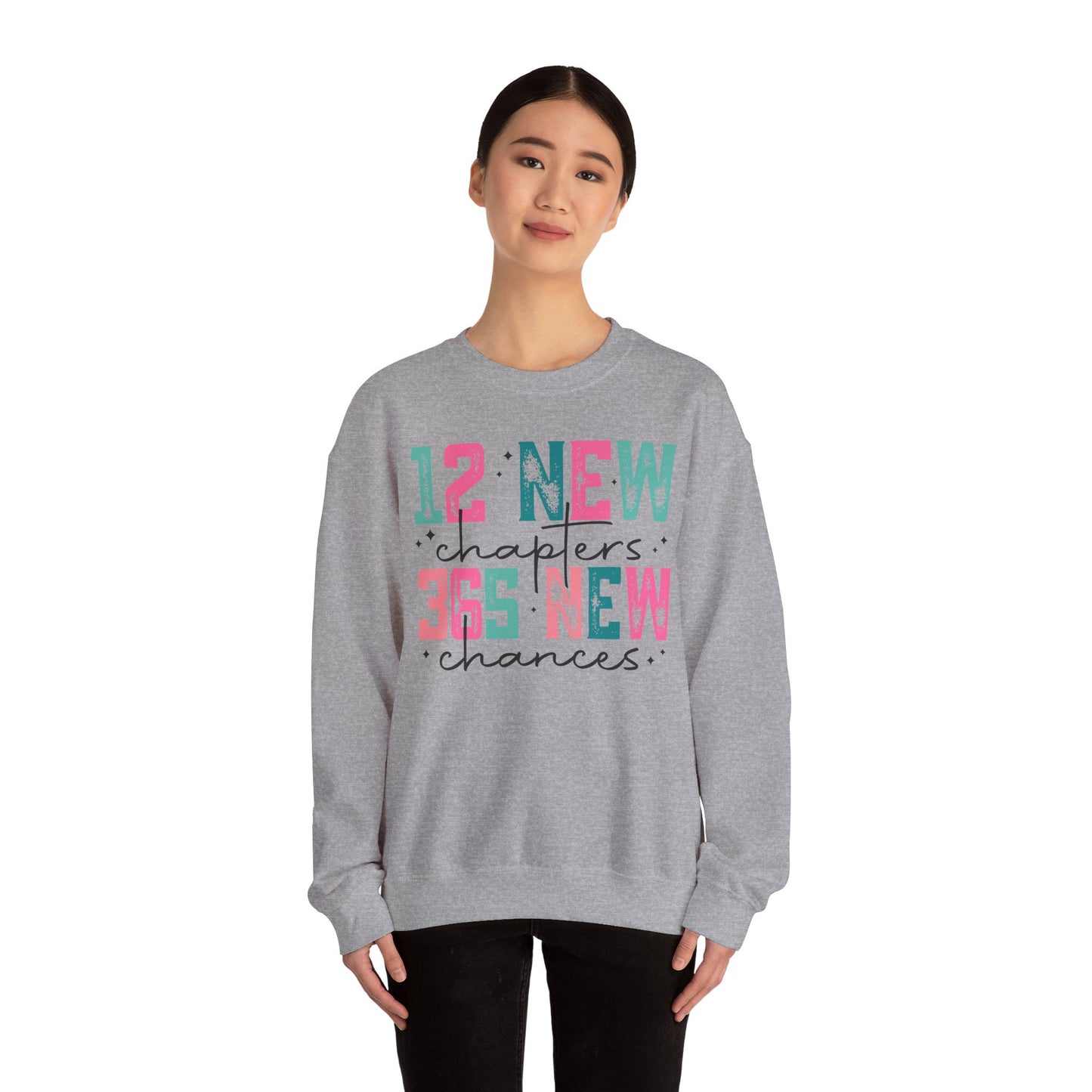 12 New Chapters, 365 New Chances Unisex Heavy Blend Crewneck Sweatshirt