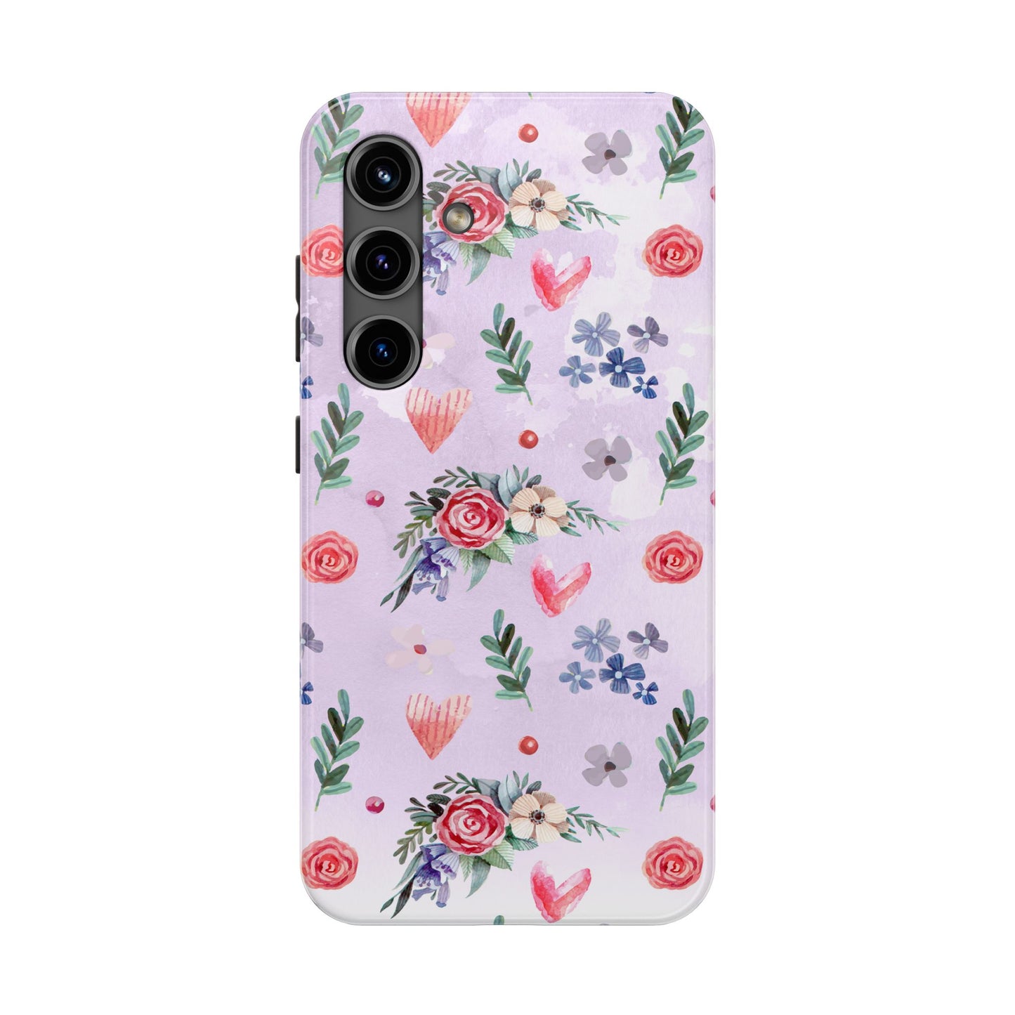 Floral Tough Phone Case - Stylish Protection for Your Device