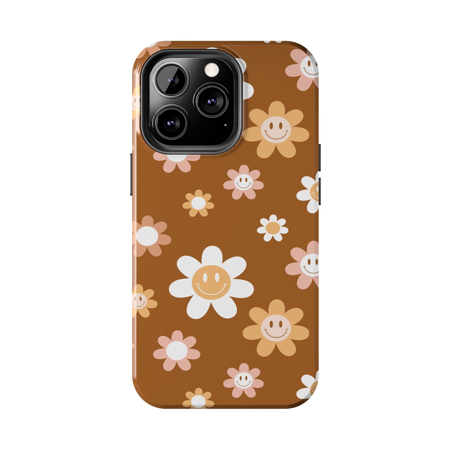 Smiley Flower Tough Phone Case - Cute Floral Design for Trendy Protection