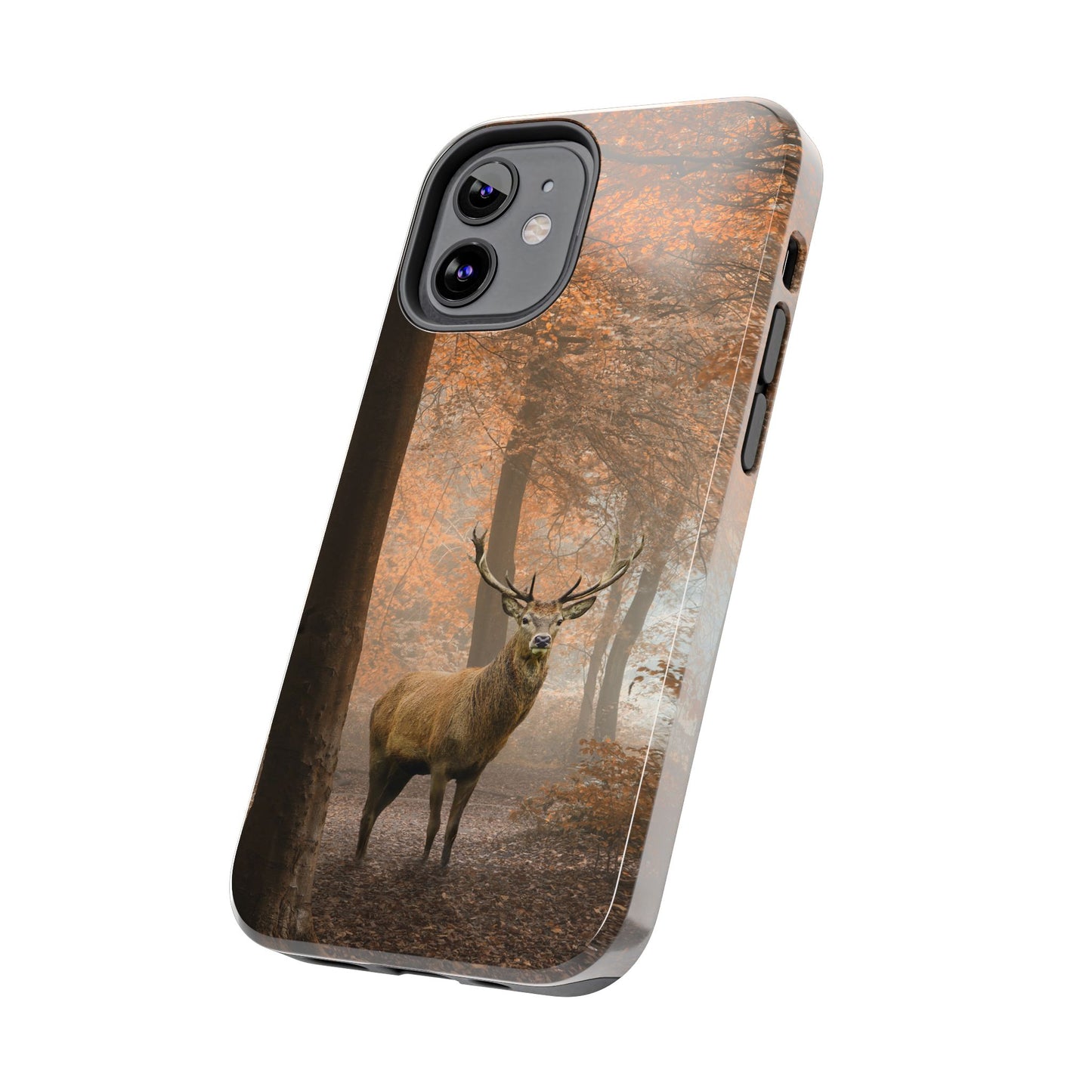 Nature-Inspired Tough Phone Case - Majestic Stag in Autumn Forest