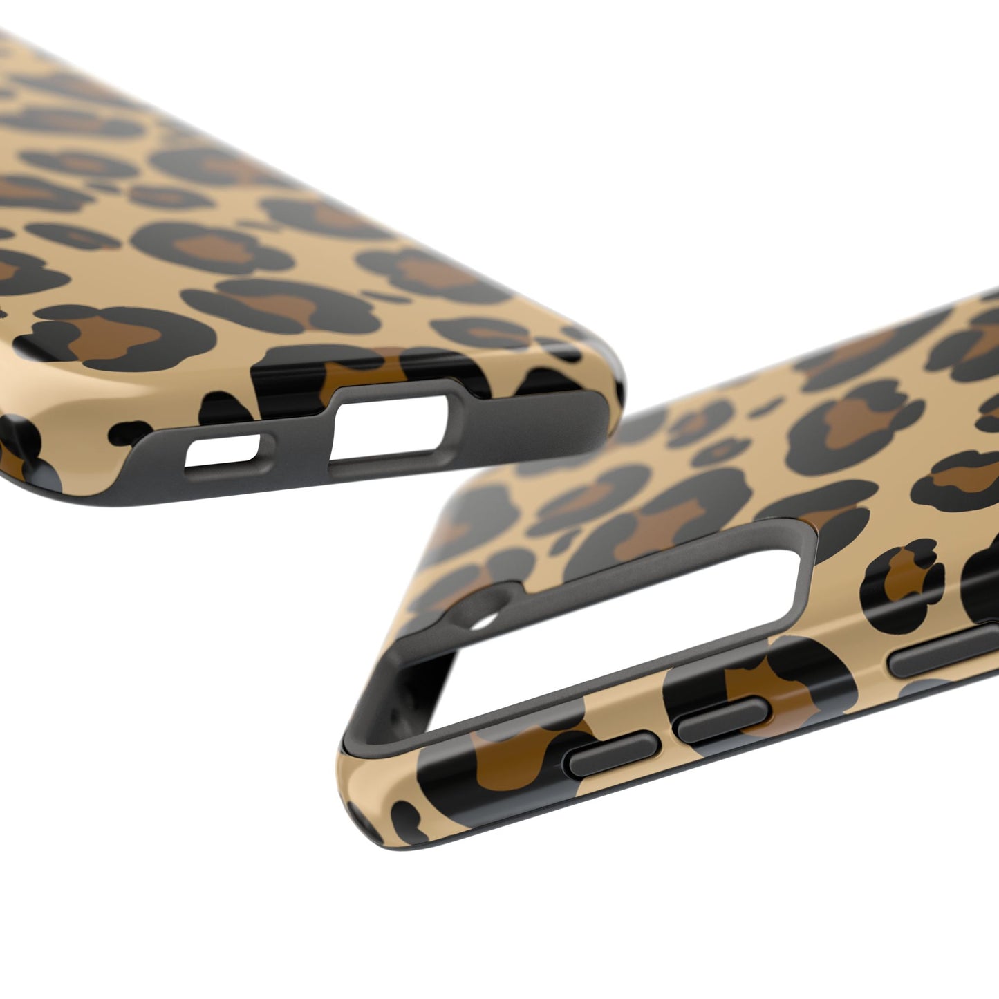 Chic Leopard Print Tough Phone Case - Durable Protection with Style