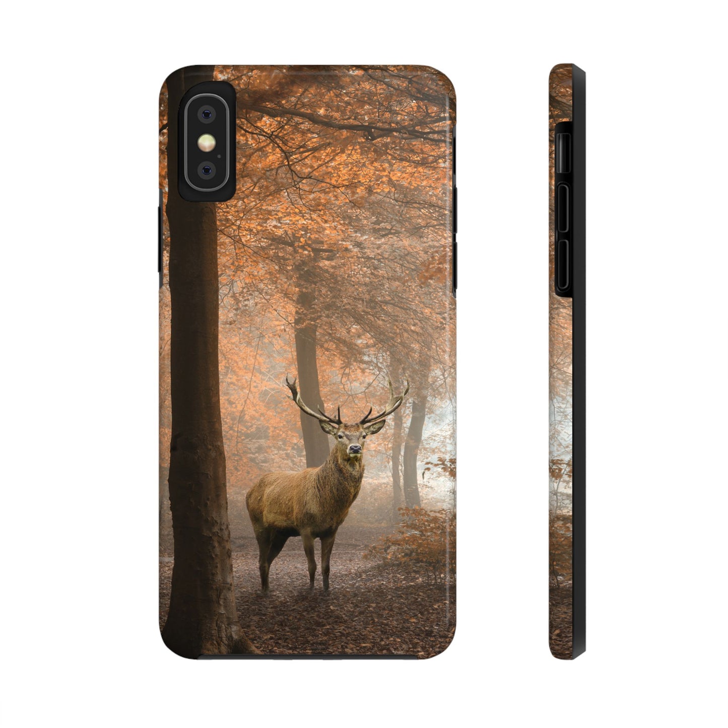 Nature-Inspired Tough Phone Case - Majestic Stag in Autumn Forest