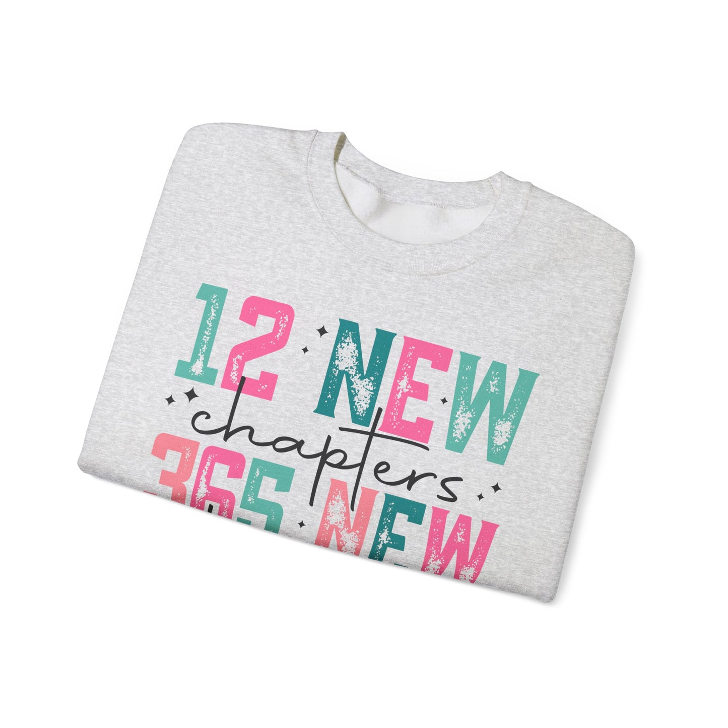 12 New Chapters, 365 New Chances Unisex Heavy Blend Crewneck Sweatshirt