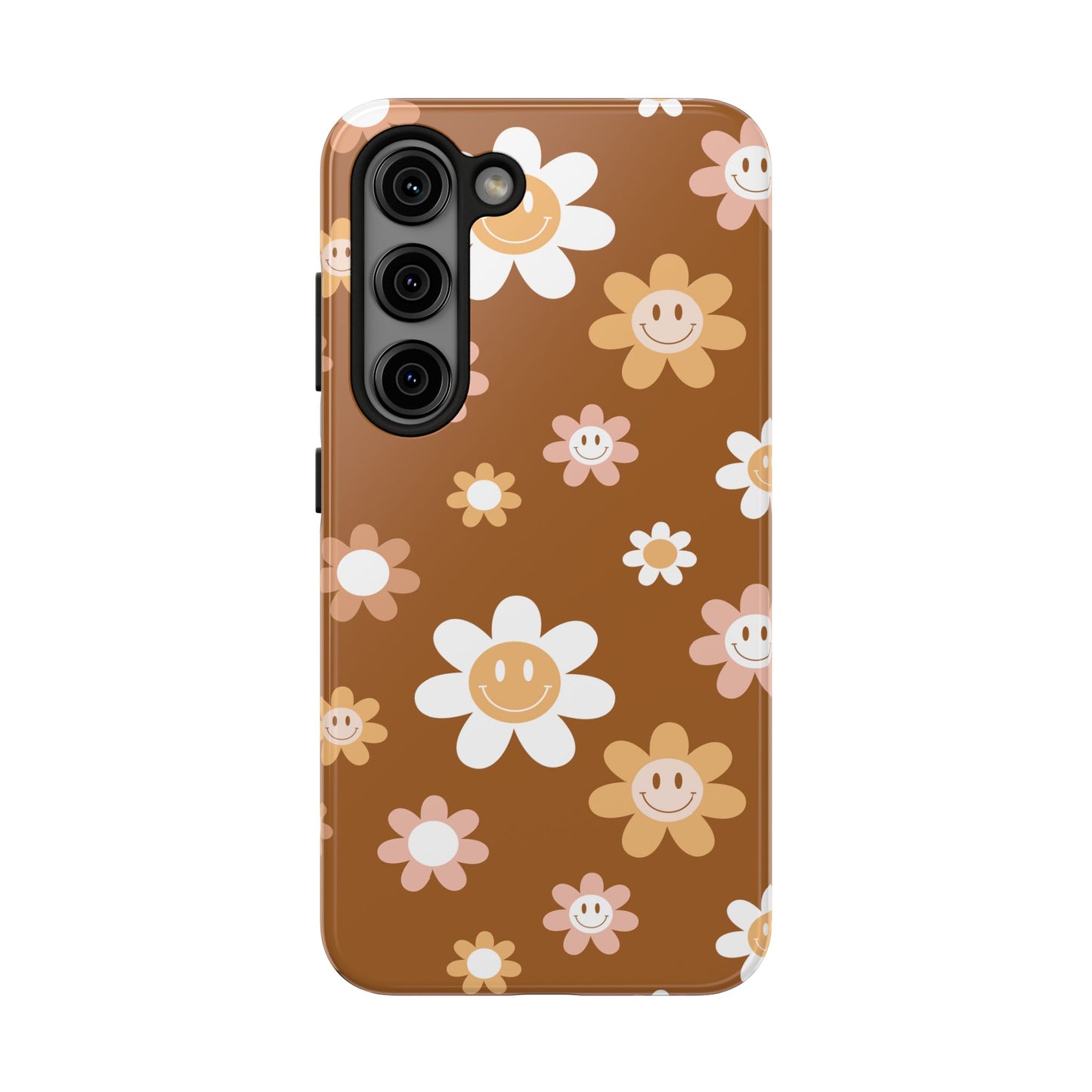 Smiley Flower Tough Phone Case - Cute Floral Design for Trendy Protection