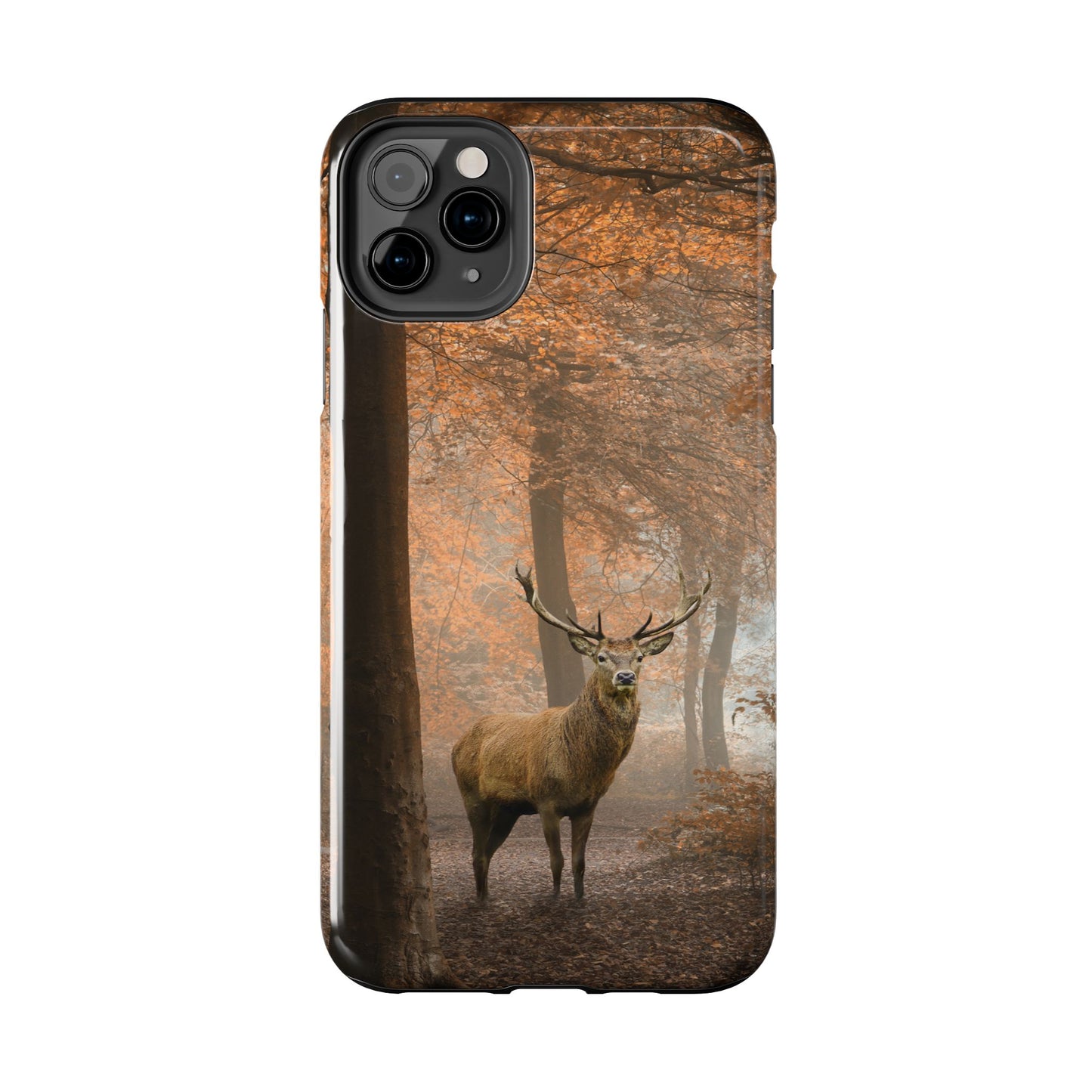 Nature-Inspired Tough Phone Case - Majestic Stag in Autumn Forest