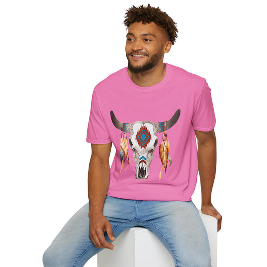 Bohemian Skull Graphic Unisex Softstyle T-Shirt