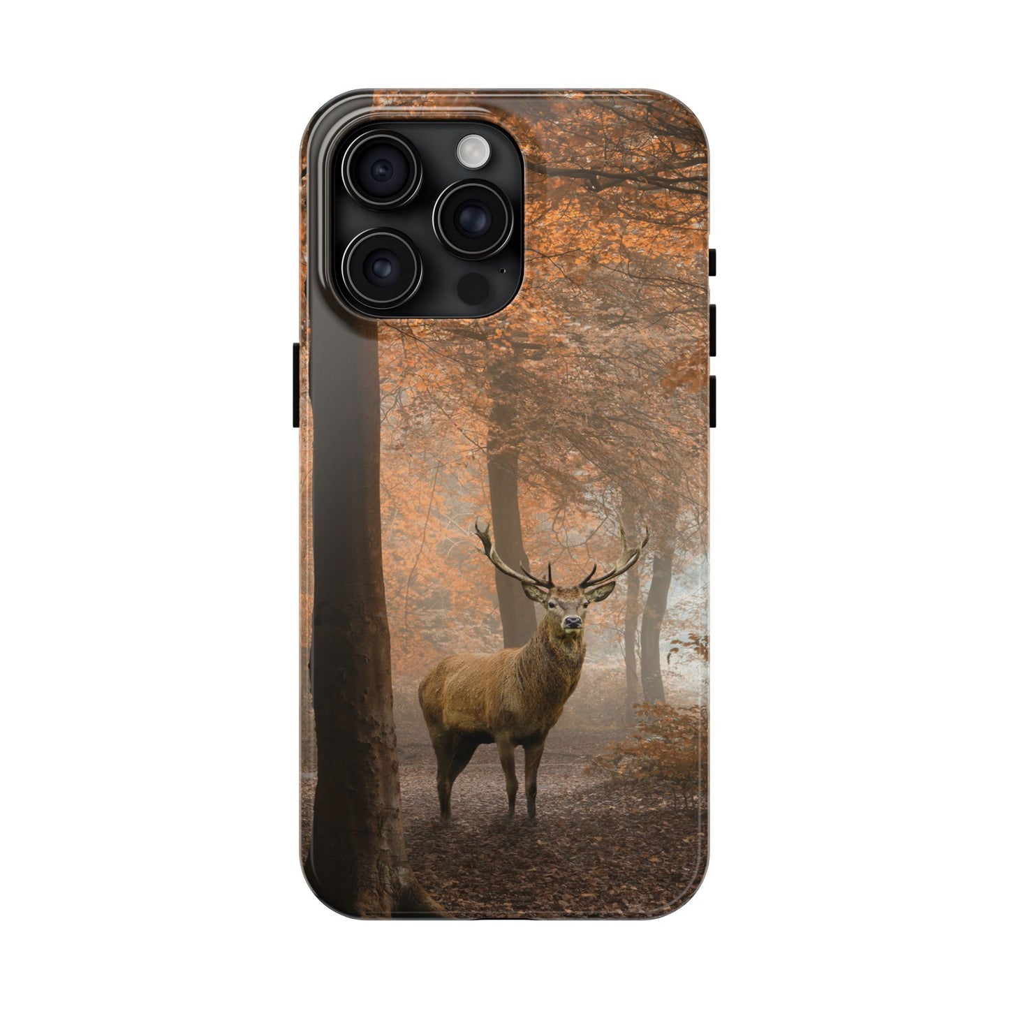 Nature-Inspired Tough Phone Case - Majestic Stag in Autumn Forest