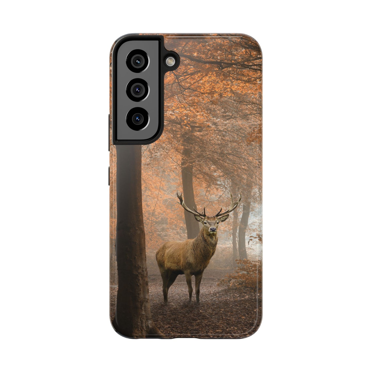 Nature-Inspired Tough Phone Case - Majestic Stag in Autumn Forest