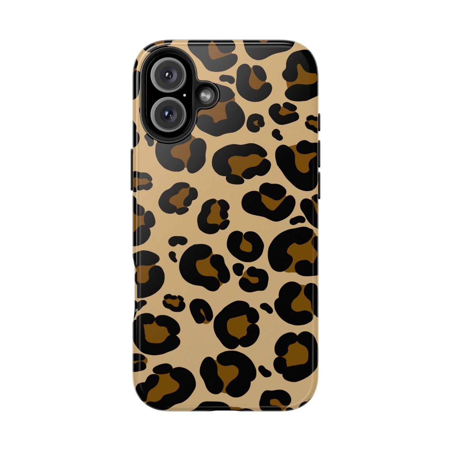 Chic Leopard Print Tough Phone Case - Durable Protection with Style