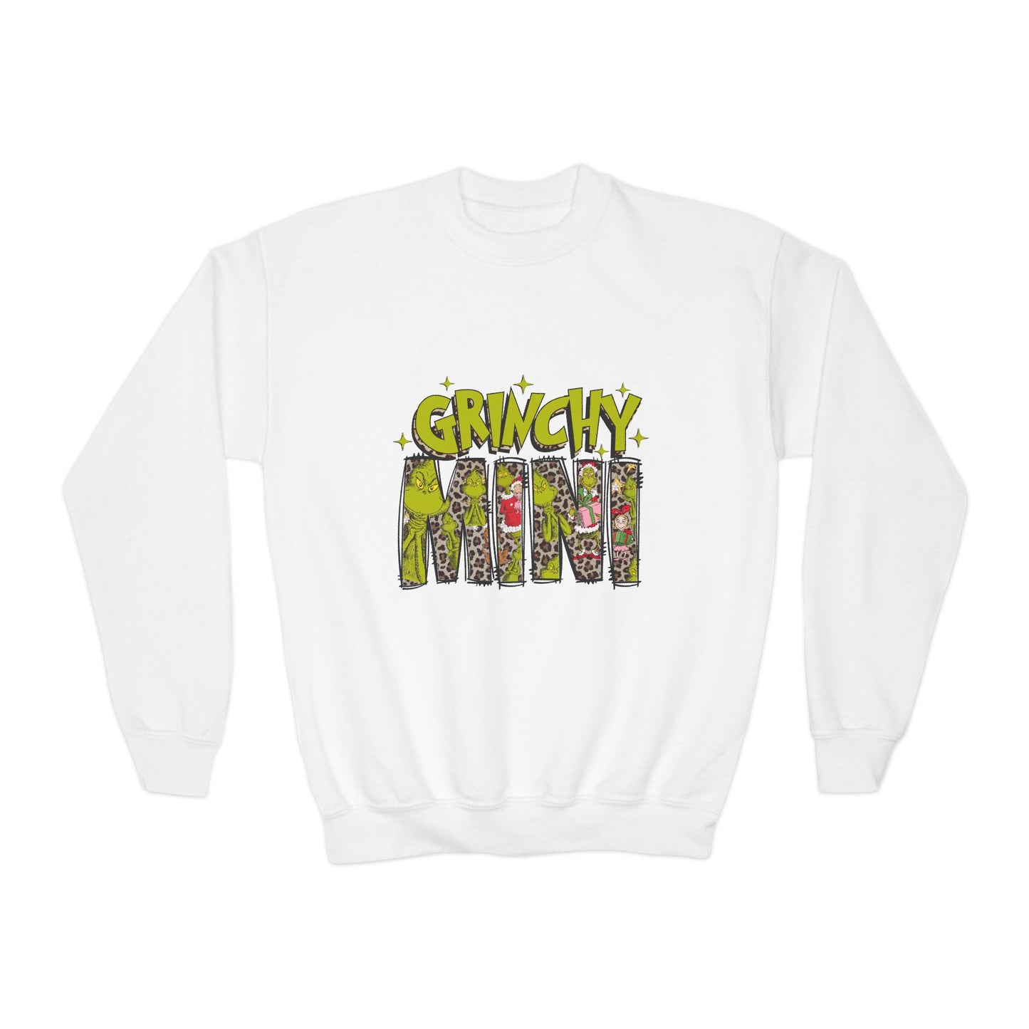 Grinchy Mini Youth Crewneck Sweatshirt - Cozy Holiday Style for Kids