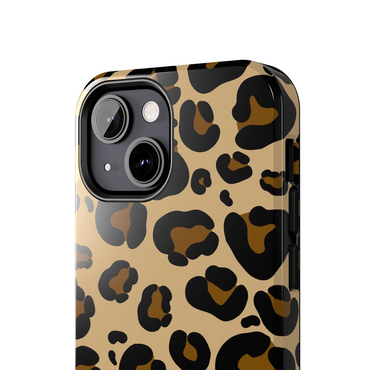 Chic Leopard Print Tough Phone Case - Durable Protection with Style