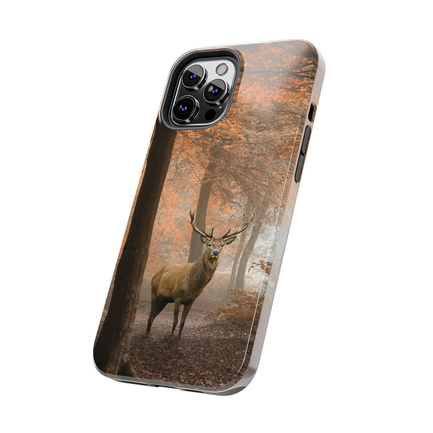 Nature-Inspired Tough Phone Case - Majestic Stag in Autumn Forest