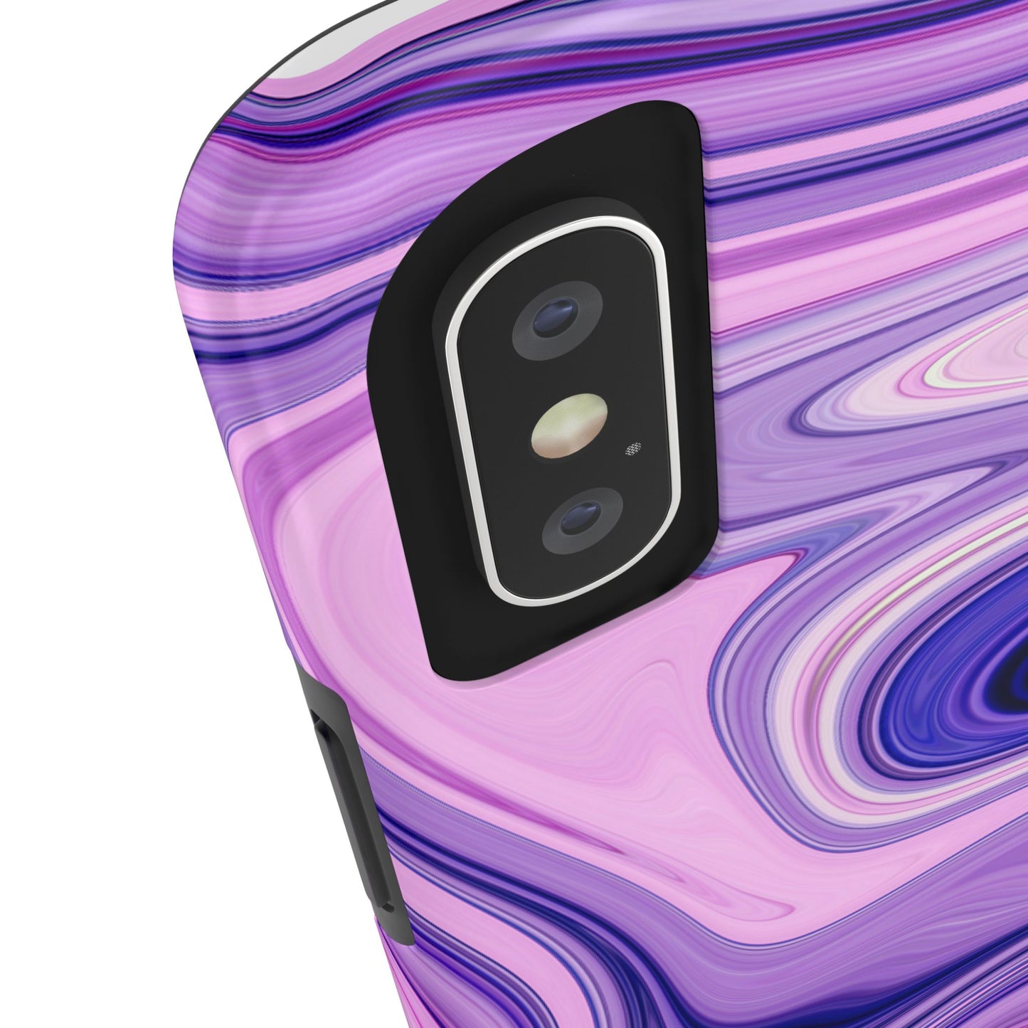 Marble Swirl Tough Phone Case - Artistic Purple and Pink Design