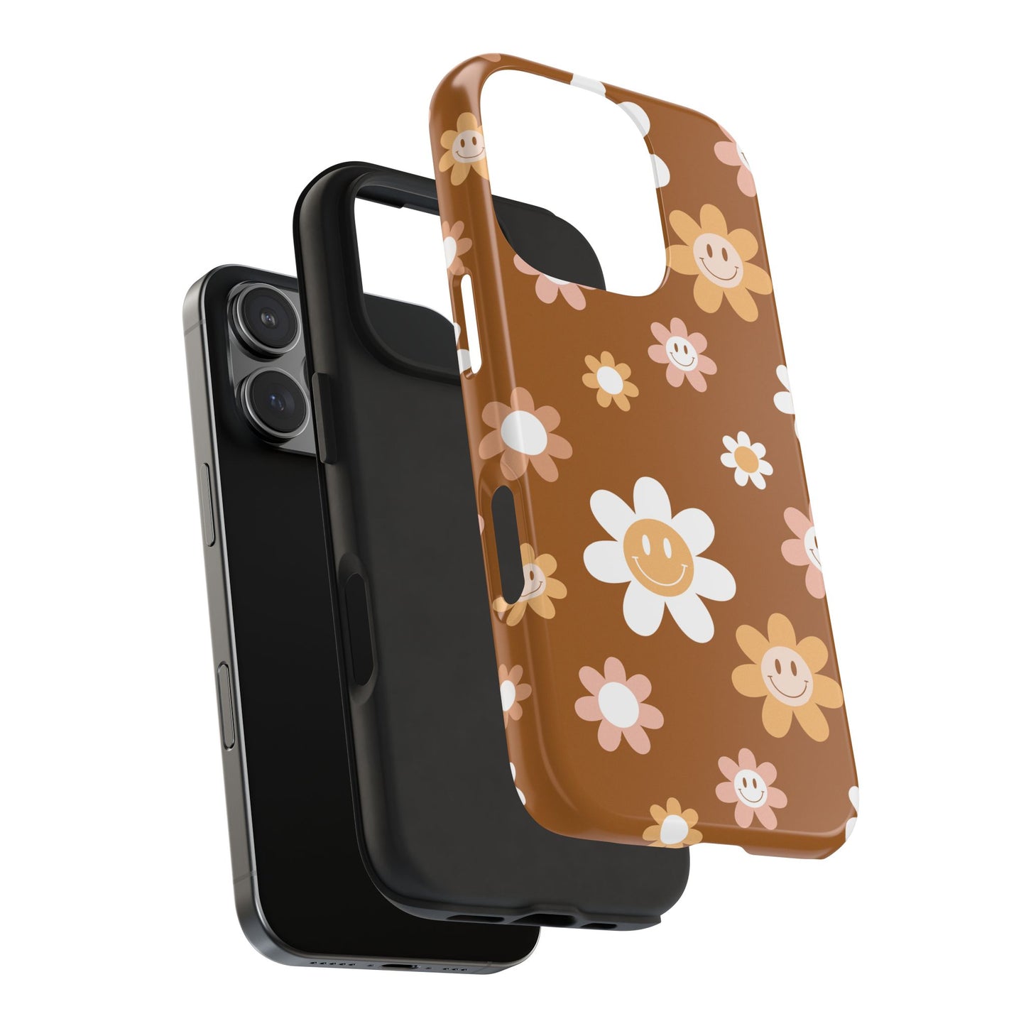 Smiley Flower Tough Phone Case - Cute Floral Design for Trendy Protection