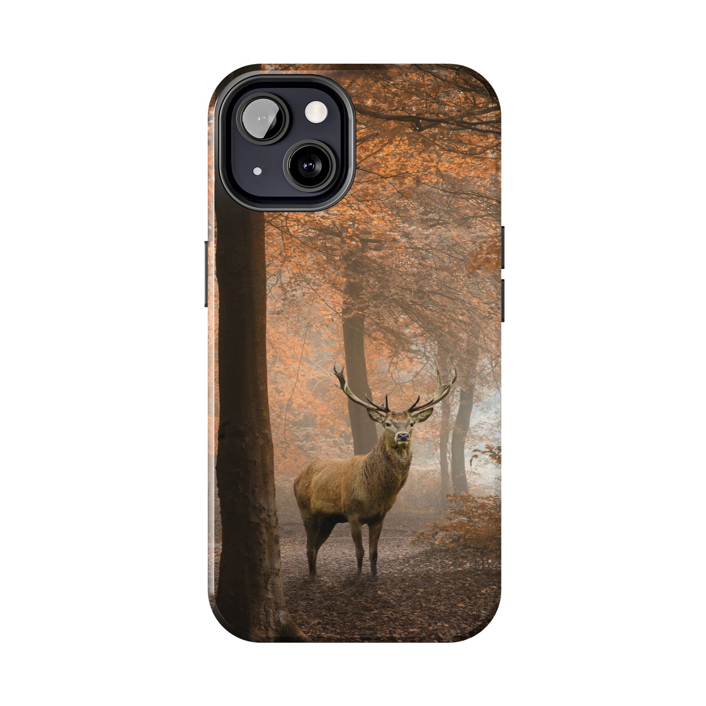 Nature-Inspired Tough Phone Case - Majestic Stag in Autumn Forest