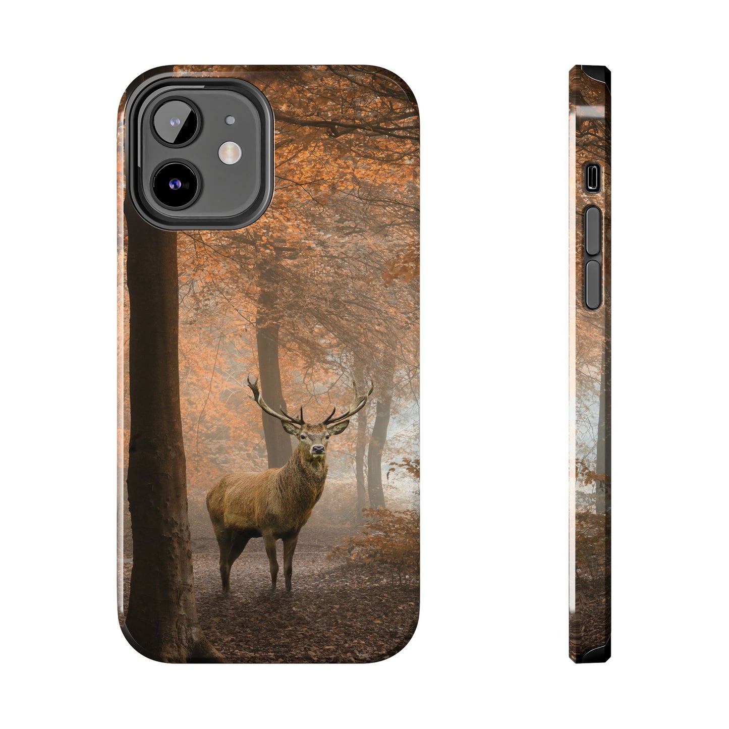 Nature-Inspired Tough Phone Case - Majestic Stag in Autumn Forest