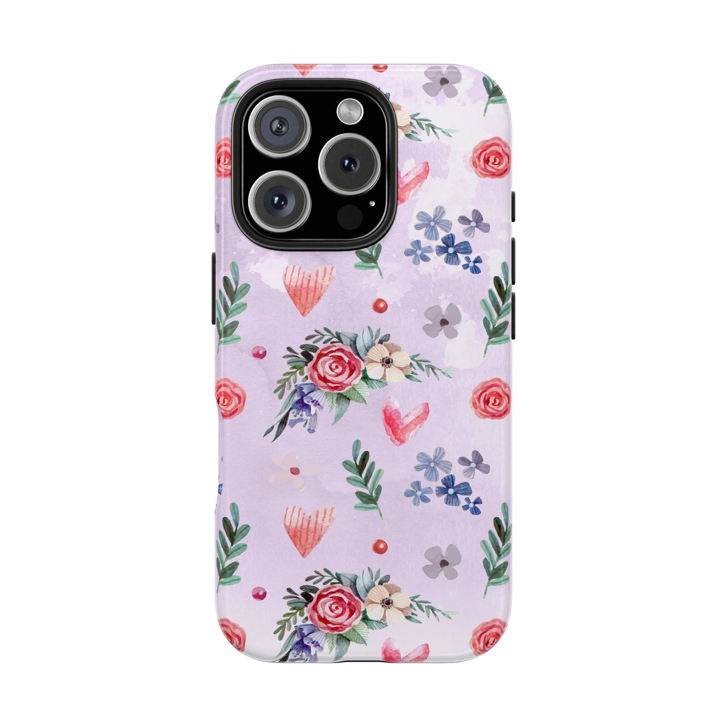 Floral Tough Phone Case - Stylish Protection for Your Device