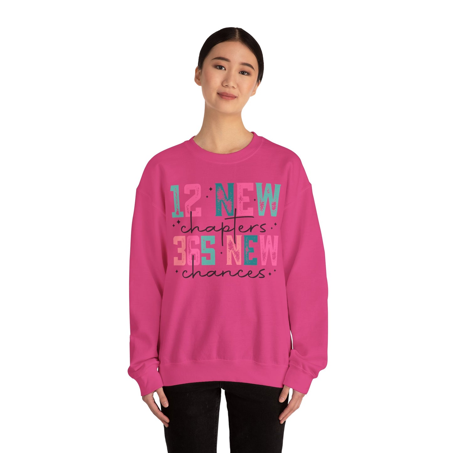 12 New Chapters, 365 New Chances Unisex Heavy Blend Crewneck Sweatshirt