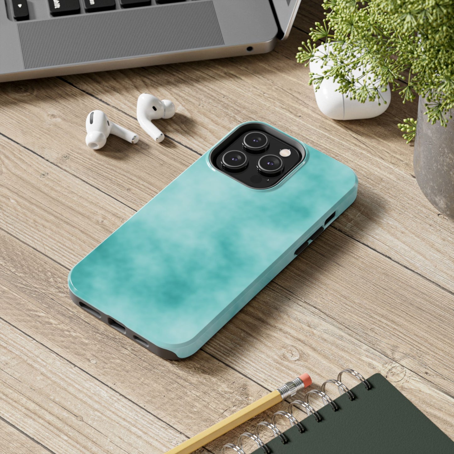 Vibrant Aqua Tough Phone Cases - Stylish & Durable Protection for Your Device