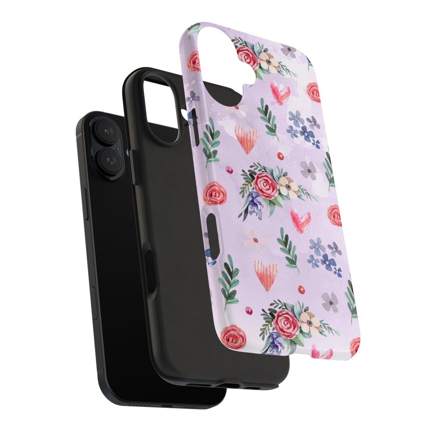 Floral Tough Phone Case - Stylish Protection for Your Device