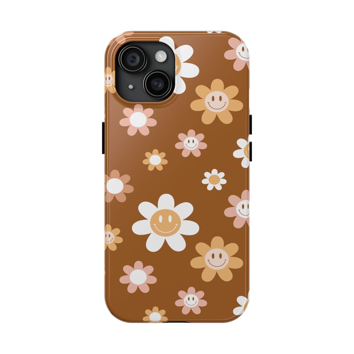 Smiley Flower Tough Phone Case - Cute Floral Design for Trendy Protection