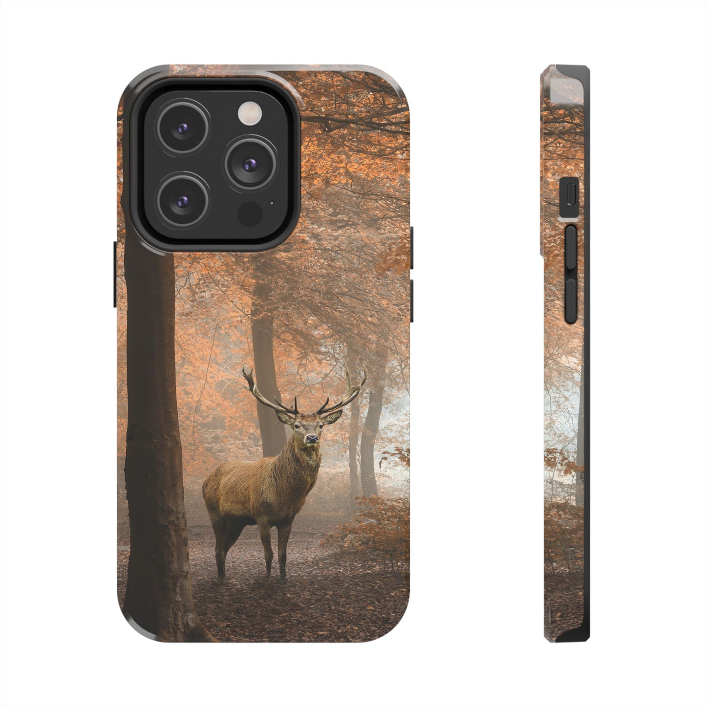 Nature-Inspired Tough Phone Case - Majestic Stag in Autumn Forest