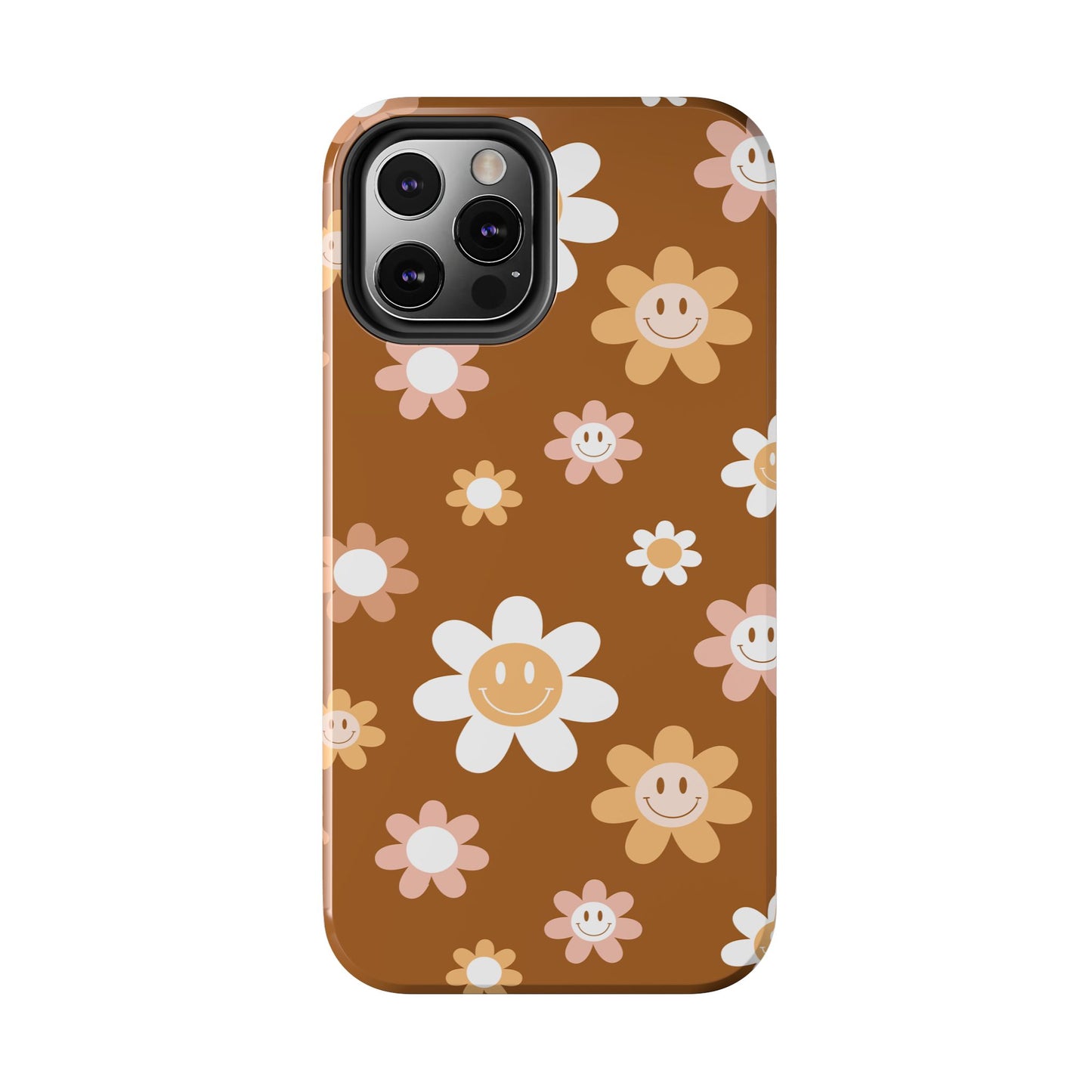 Smiley Flower Tough Phone Case - Cute Floral Design for Trendy Protection