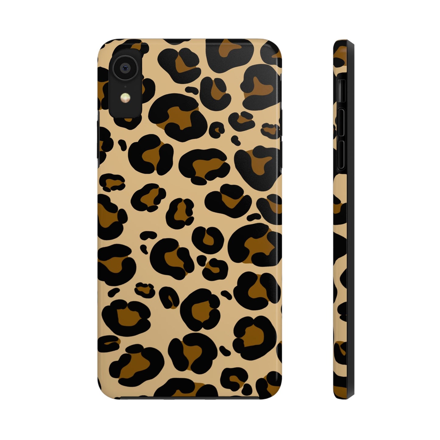 Chic Leopard Print Tough Phone Case - Durable Protection with Style