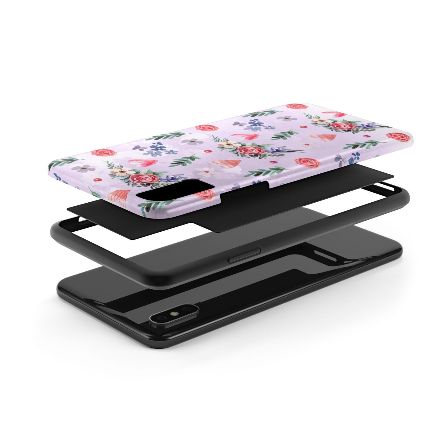 Floral Tough Phone Case - Stylish Protection for Your Device