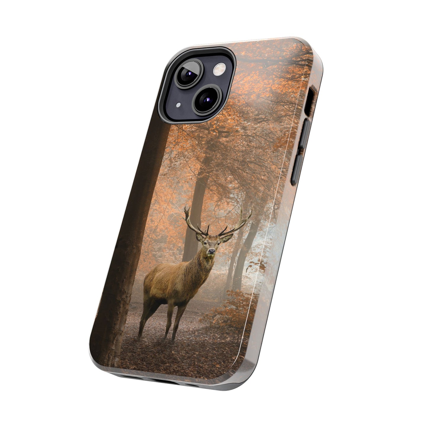 Nature-Inspired Tough Phone Case - Majestic Stag in Autumn Forest