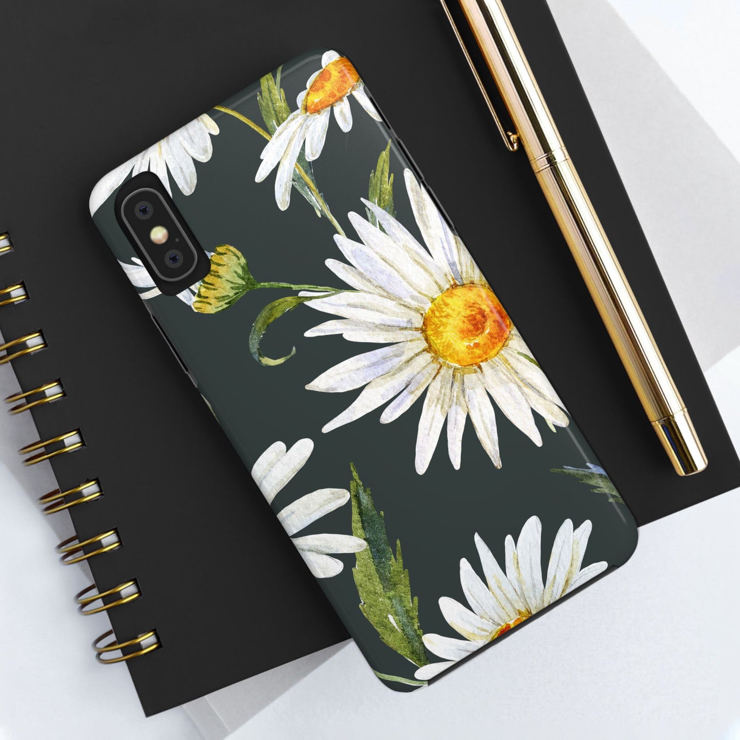 Floral Tough Phone Cases - Durable Protection with Daisy Design