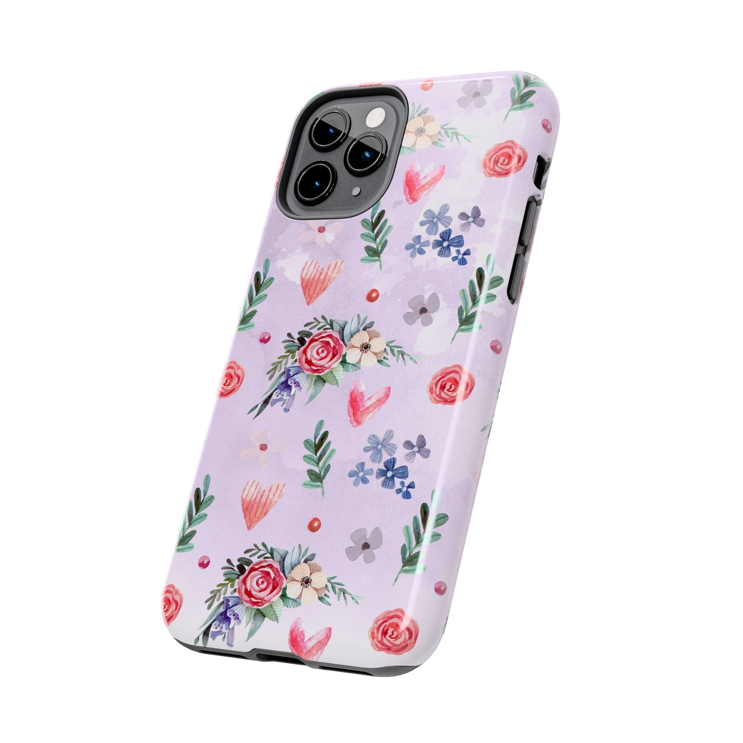 Floral Tough Phone Case - Stylish Protection for Your Device