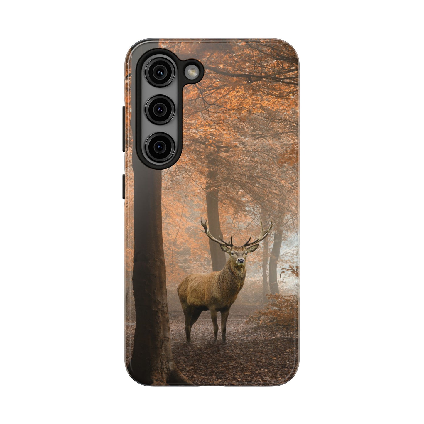 Nature-Inspired Tough Phone Case - Majestic Stag in Autumn Forest