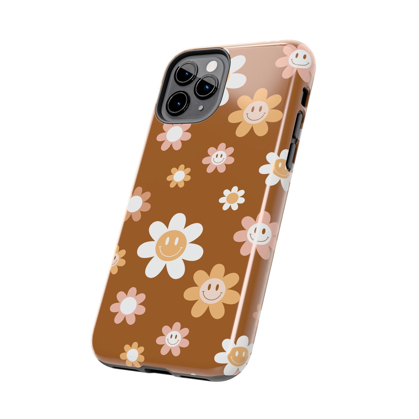 Smiley Flower Tough Phone Case - Cute Floral Design for Trendy Protection