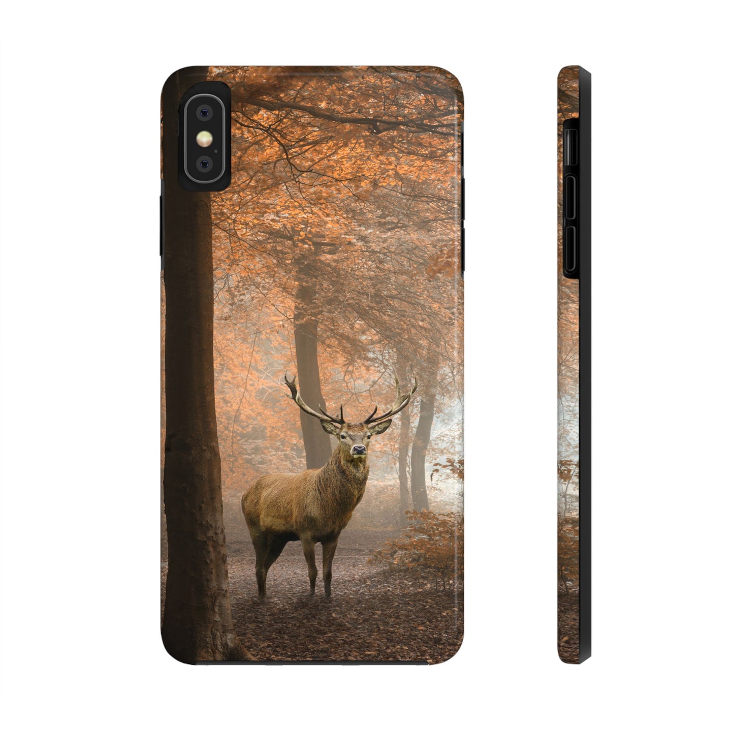 Nature-Inspired Tough Phone Case - Majestic Stag in Autumn Forest