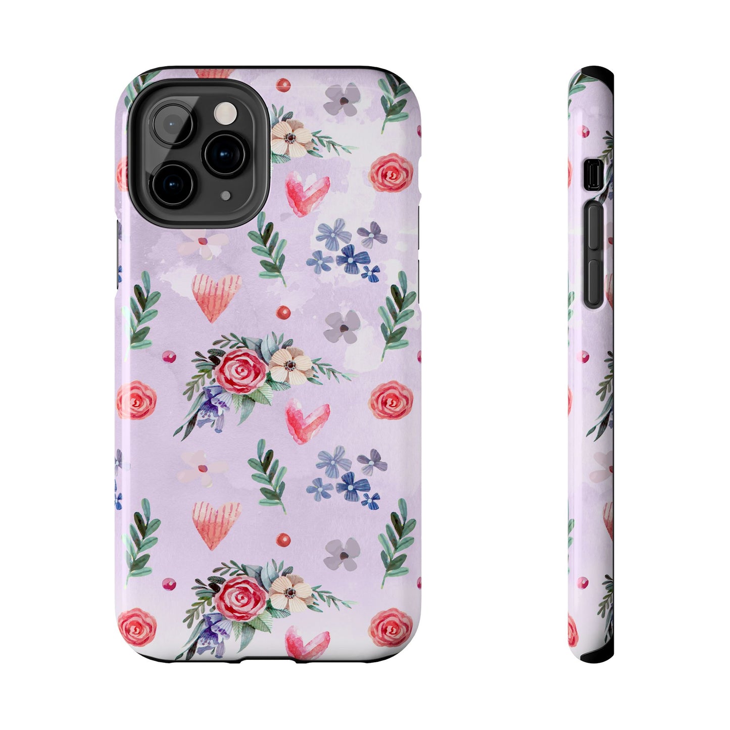 Floral Tough Phone Case - Stylish Protection for Your Device