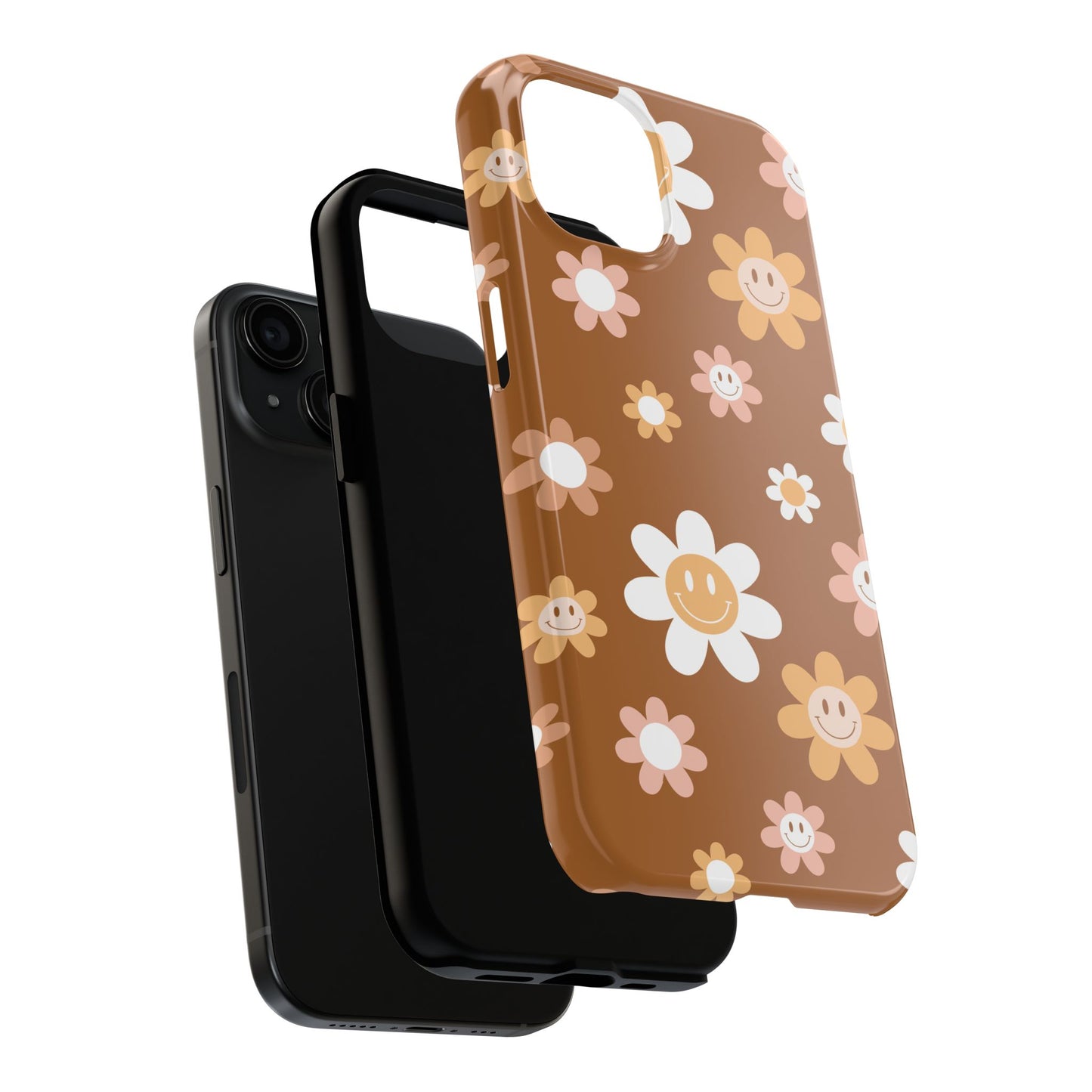 Smiley Flower Tough Phone Case - Cute Floral Design for Trendy Protection