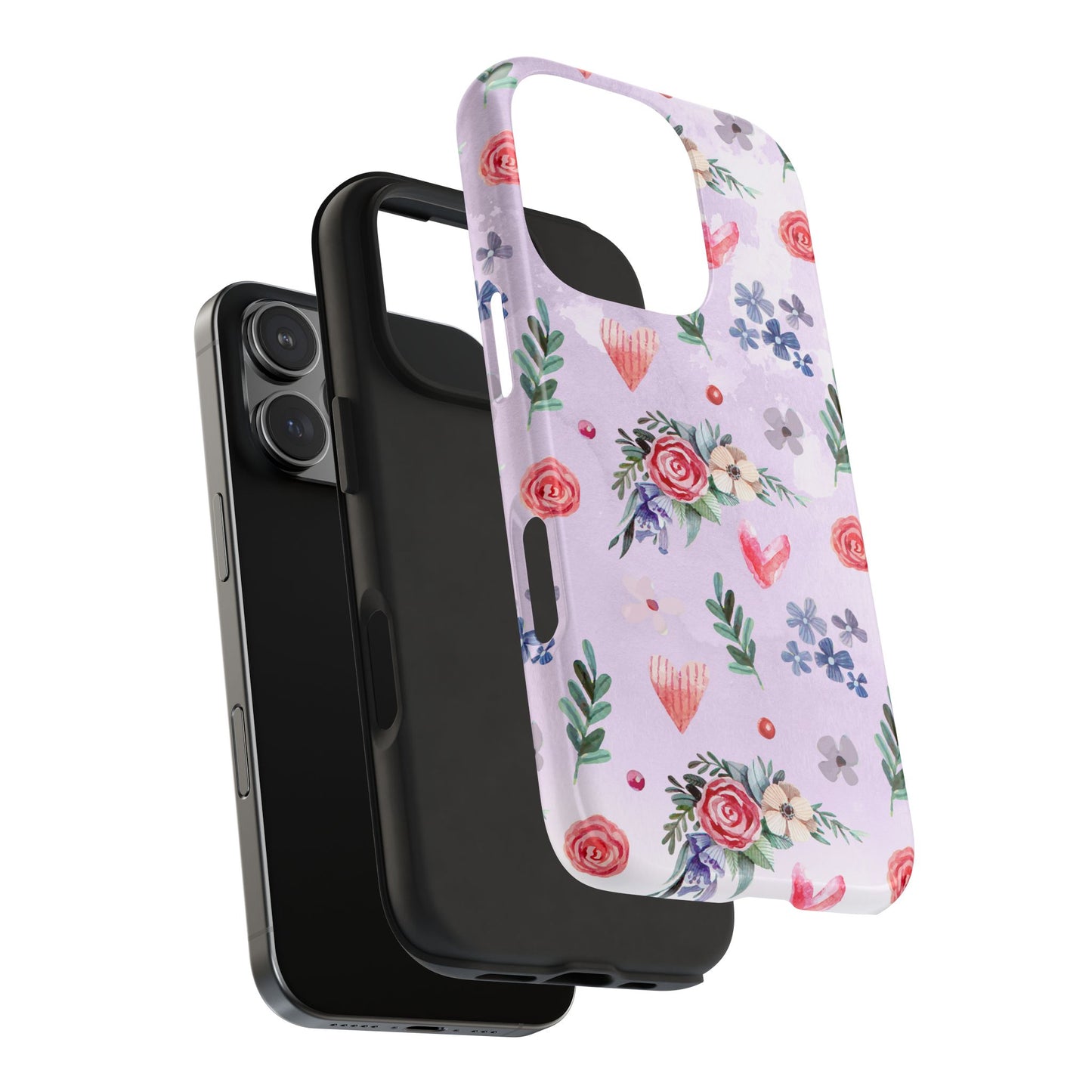 Floral Tough Phone Case - Stylish Protection for Your Device