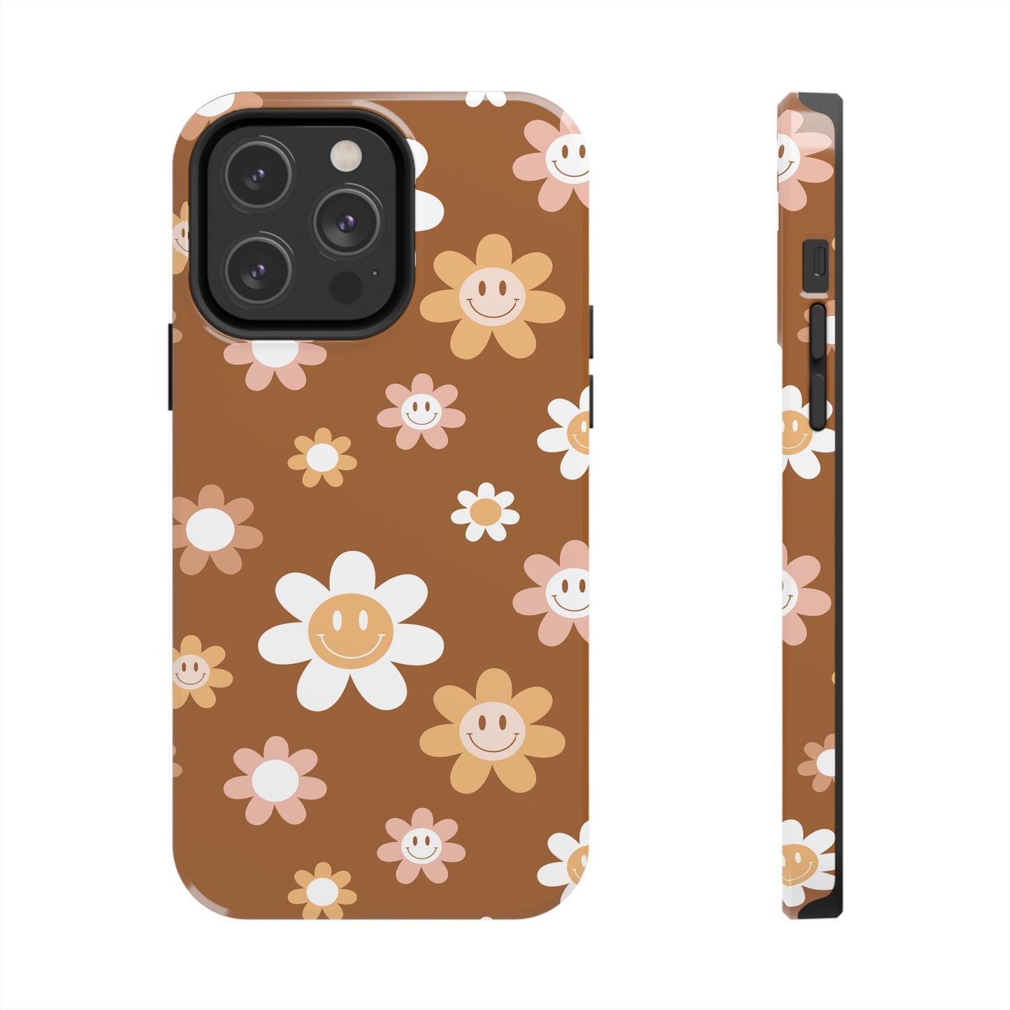 Smiley Flower Tough Phone Case - Cute Floral Design for Trendy Protection