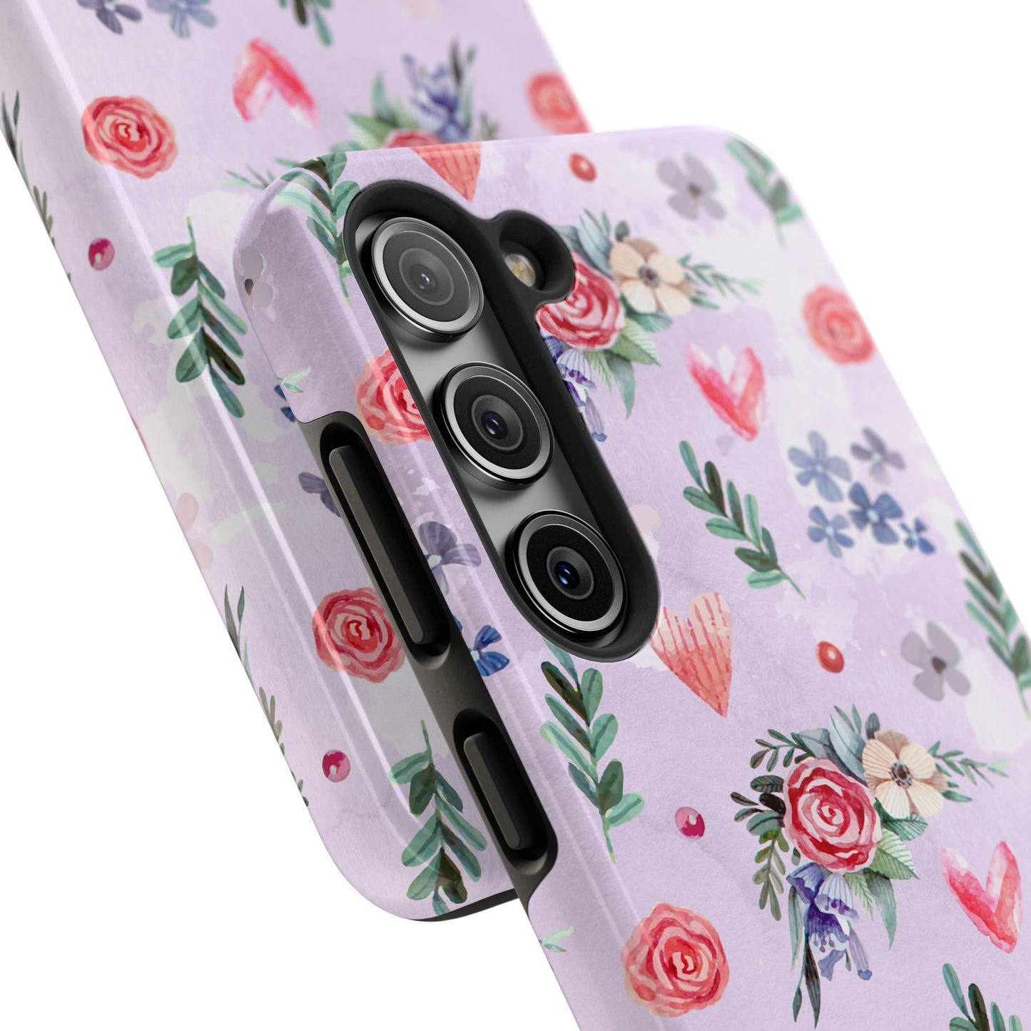 Floral Tough Phone Case - Stylish Protection for Your Device